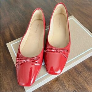 Bernardo Red Patent Leather Loafers